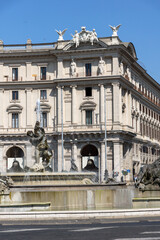 Naklejka na ściany i meble Panorama of piazza della repubblica, Rome, Italy