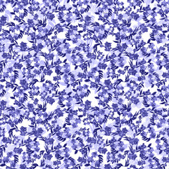 Zeer Peri naadloze patroon wilde bloemen en bladeren op een witte achtergrond. Aquarel bloemen illustratie. Botanisch decoratief element. Bloem concept. Botanica-concept..