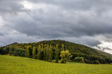 Fototapeta na wymiar clouds over the mountains, autumn, Turiec, Slovakia, Europe