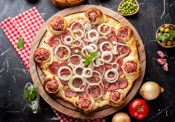 pizza calabresa fatia pizz deliciosa 