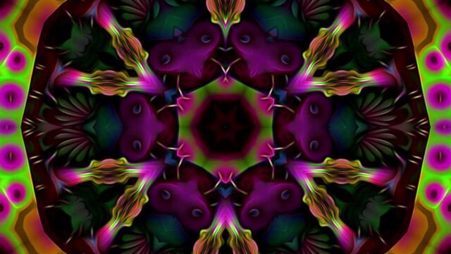 right circular seamless kaleidoscope pattern