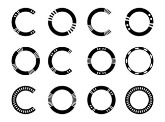 Letters C and O for monogram logo. Elements for design.