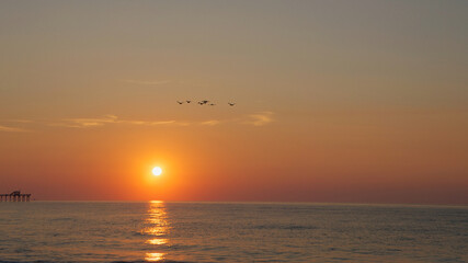 Fototapeta na wymiar Sunrise over Emerald Isle, North Carolina