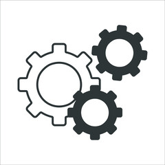 settings icon isolated vector illustration. EPS 10 Vector