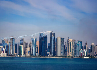  Fighter Jet - Doha - Qatar - Skyline.