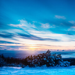 Beskydy Mountains in the Czech Republic, in winter