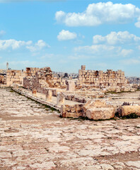 Roman archeological remains in Amman