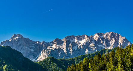 Mountain peaks of Alps in Logar valley Logarska Dolina - Slovenia © streetflash