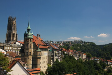 Fototapeta premium City of Bern, Switzerland. Panorama view of Berne old town