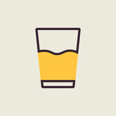 Glass of water vector icon. Kitchen appliance
