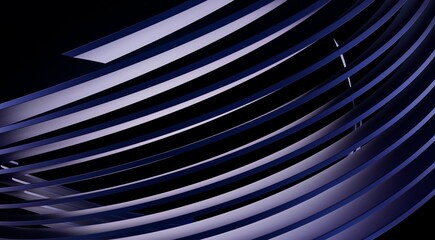 blue wave abstract background 3d rendering flat design style