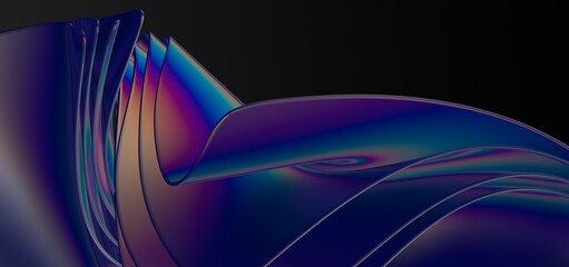 3d Abstract colorful fluid design