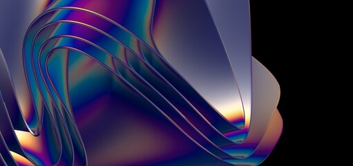 3d Abstract colorful fluid design