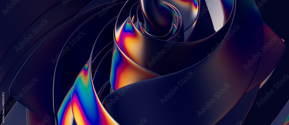 Aufkleber big data abstract visualization. digital concept: virtual landscape.