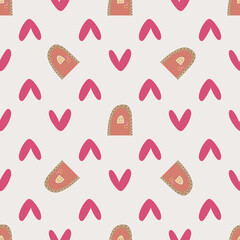 Decorative romantic style print. Seamless pattern. Vector design for scrapbooking, wrapping paper, wallpaper, fabric, covers, manufacturing, stationery.