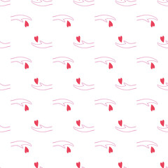 Decorative romantic style print. Seamless pattern. Vector design for scrapbooking, wrapping paper, wallpaper, fabric, covers, manufacturing, srtationery.