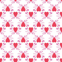 Decorative romantic style print. Seamless pattern. Vector design for scrapbooking, wrapping paper, wallpaper, fabric, covers, manufacturing, stationery.