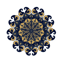 Round mandala pattern. Vector boho colorful illustration. Elegant ethnic design element.