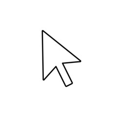 Cursor icon vector illustration. Mouse pointer sign in outline style