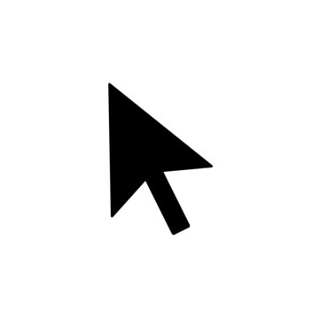 Arrow cursor icon vector illustration. Computer mouse click pointer