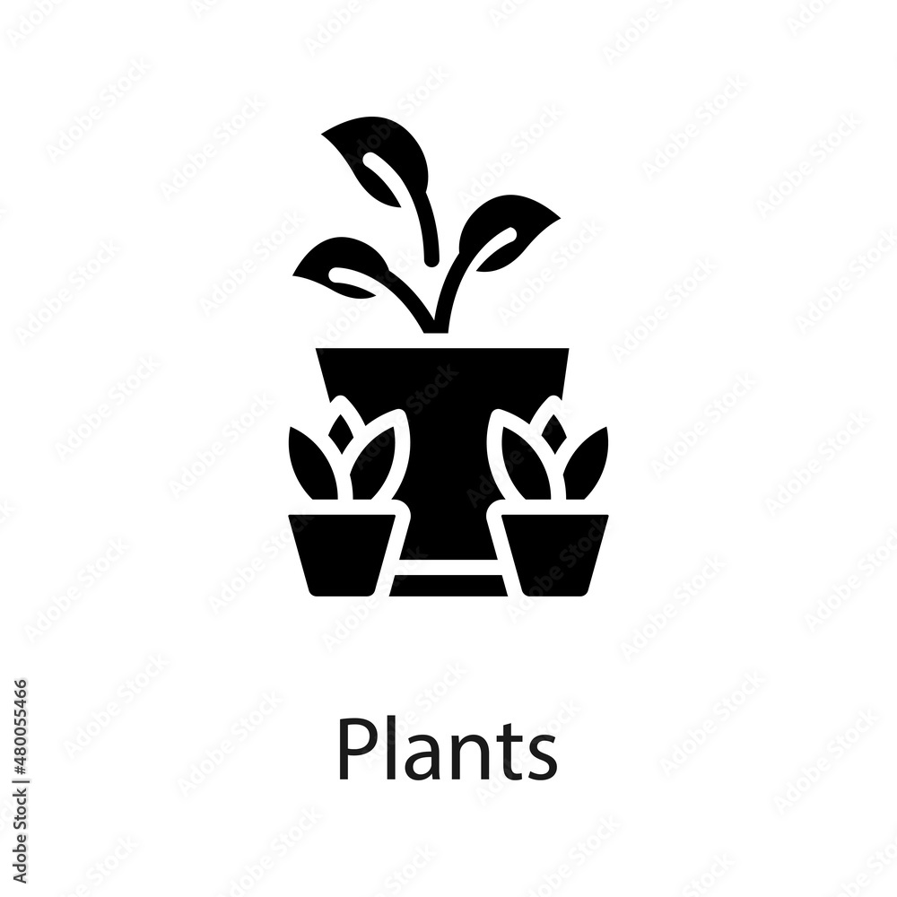 Aufkleber plants vector solid icon for web isolated on white background eps 10 file