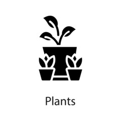 Plants vector Solid icon for web isolated on white background EPS 10 file