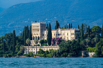 The Villa Borghese on Isola del Garda. Resort place on Lake Garda north of Italy. 