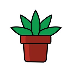 plant pot cartoon vector design