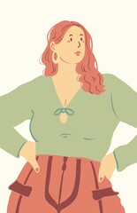 Illustration femme confiante 