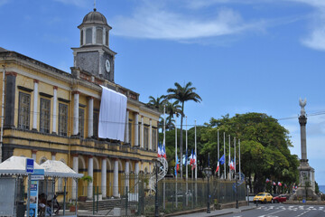 Saint-Denis town hall. Mairie de Saint Denis, ile de la Réunion, Océan Indien