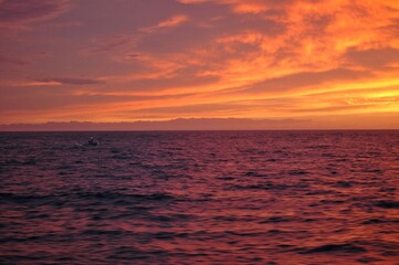 Sun set. Indian Océan