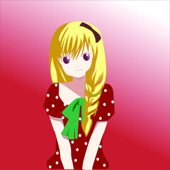 Beautiful girl with gift