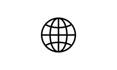line globe icon,World globe vector icon,web icon design
