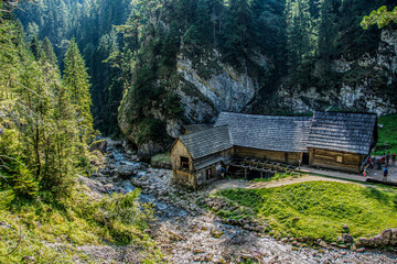 wooden mill in the mountains, Kvacianska dolina, Slovakia, Europe
