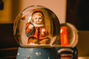 Decoración navideña bola de nieve