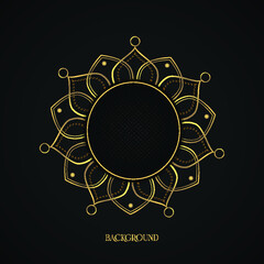 Gold background with mandala Free Vector