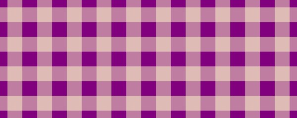 Fototapeta premium Banner, plaid pattern. Purple on Beige color. Tablecloth pattern. Texture. Seamless classic pattern background.