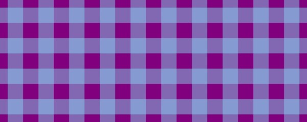 Banner, plaid pattern. Purple on Sky blue color. Tablecloth pattern. Texture. Seamless classic pattern background.