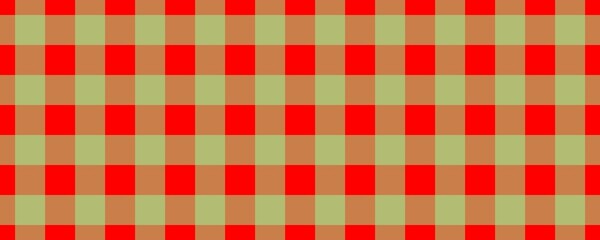 Banner, plaid pattern. Red on Pale Green color. Tablecloth pattern. Texture. Seamless classic pattern background.