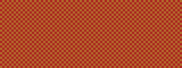 Checkerboard banner. Brown and Firebrick colors of checkerboard. Small squares, small cells. Chessboard, checkerboard texture. Squares pattern. Background.