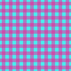 Fototapeta premium Plaid pattern. Cyan on Deep pink color. Tablecloth pattern. Texture. Seamless classic pattern background.