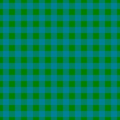 Plaid pattern. Green on Blue color. Tablecloth pattern. Texture. Seamless classic pattern background.