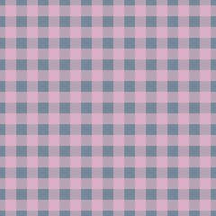 Plaid pattern. Light Slate Grey on Pink color. Tablecloth pattern. Texture. Seamless classic pattern background.