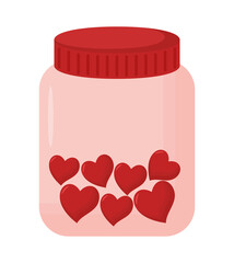 jar with hearts