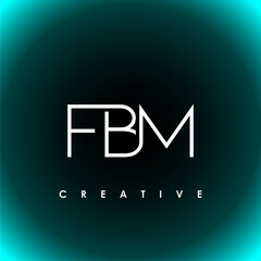 FBM Letter Initial Logo Design Template Vector Illustration