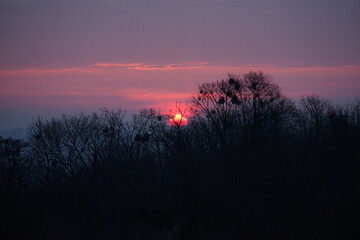 sunset in the morning