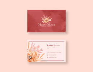 Beautiful floral business card template