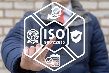 ISO 9001:2015 Standard concept. ISO 9001 2015 Standards Quality Control. Quality management...
