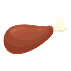 Chicken grill icon cartoon vector. Bbq steak. Roast party