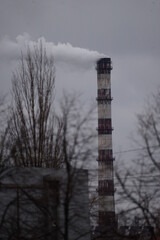 smoke from a chimney